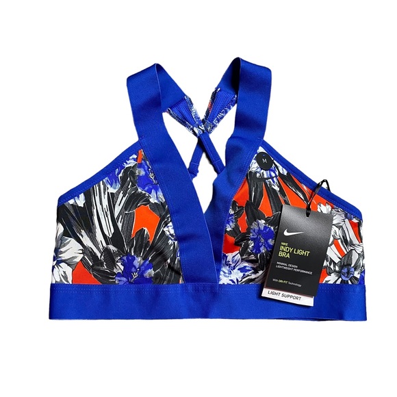 Nike Indy Light Support Hyper Femme Floral Sports Bra - Picture 2 of 4